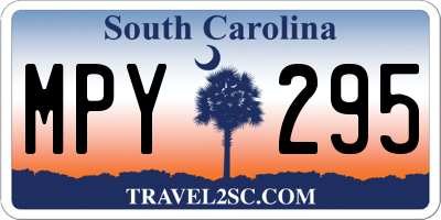 SC license plate MPY295