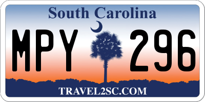 SC license plate MPY296