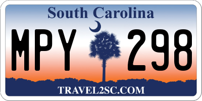 SC license plate MPY298