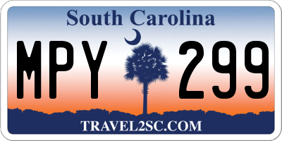 SC license plate MPY299