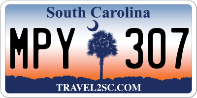 SC license plate MPY307