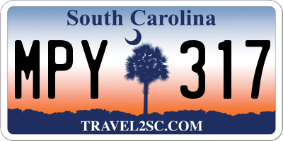 SC license plate MPY317