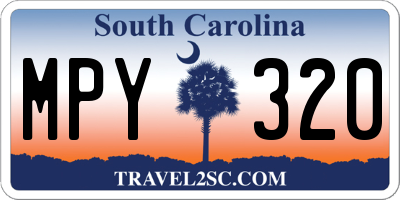 SC license plate MPY320