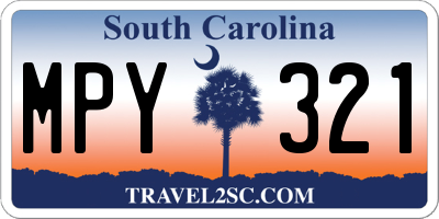 SC license plate MPY321