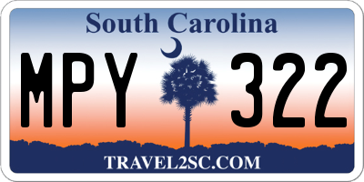 SC license plate MPY322