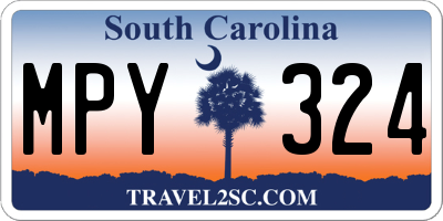 SC license plate MPY324