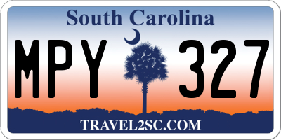SC license plate MPY327