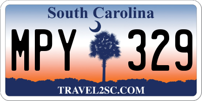 SC license plate MPY329