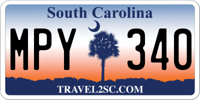SC license plate MPY340