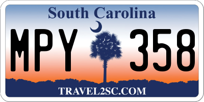 SC license plate MPY358
