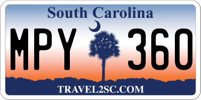 SC license plate MPY360