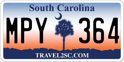 SC license plate MPY364