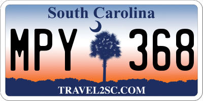 SC license plate MPY368