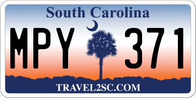 SC license plate MPY371