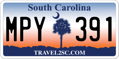 SC license plate MPY391