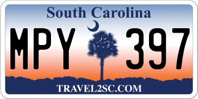 SC license plate MPY397