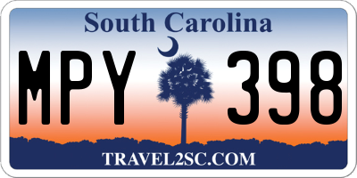 SC license plate MPY398