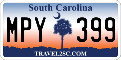 SC license plate MPY399