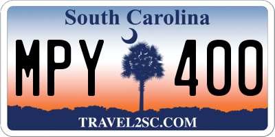 SC license plate MPY400