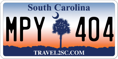 SC license plate MPY404