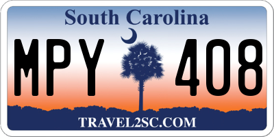 SC license plate MPY408