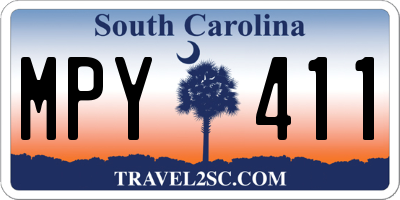 SC license plate MPY411