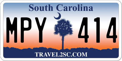 SC license plate MPY414