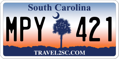 SC license plate MPY421