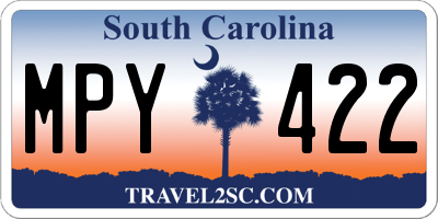 SC license plate MPY422