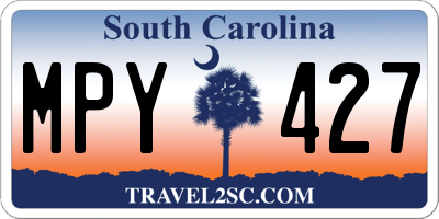 SC license plate MPY427