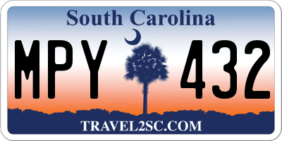 SC license plate MPY432