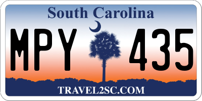 SC license plate MPY435