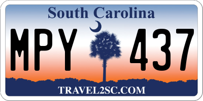 SC license plate MPY437
