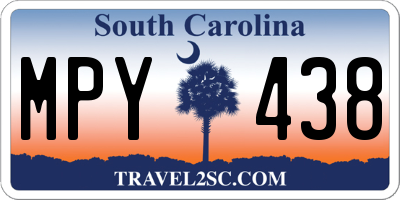 SC license plate MPY438