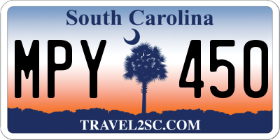 SC license plate MPY450