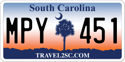 SC license plate MPY451