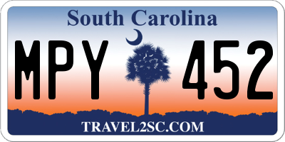 SC license plate MPY452