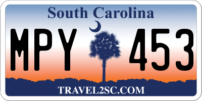 SC license plate MPY453