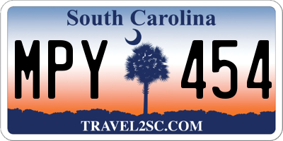 SC license plate MPY454