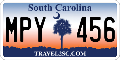 SC license plate MPY456