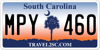 SC license plate MPY460