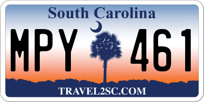 SC license plate MPY461