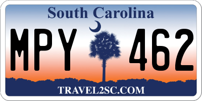 SC license plate MPY462
