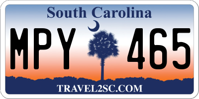 SC license plate MPY465