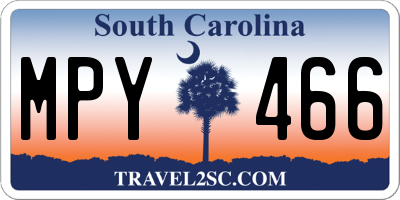 SC license plate MPY466