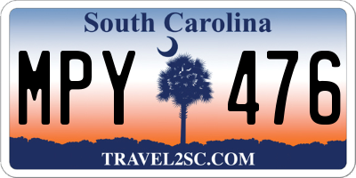SC license plate MPY476