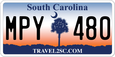 SC license plate MPY480