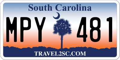 SC license plate MPY481