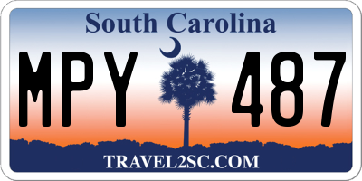 SC license plate MPY487