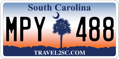 SC license plate MPY488